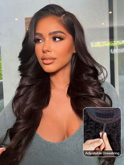 13x6 Glueless Lace Front Wig – Pre-Everything Drawstring Dome Cap, 180% Density Wear & Go Wig – US Stock